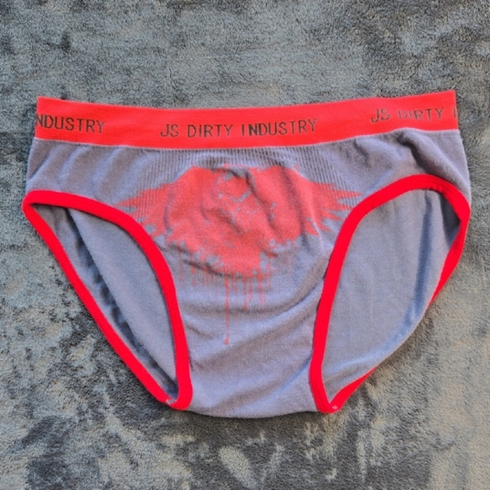 Men's Gray and Red Briefs